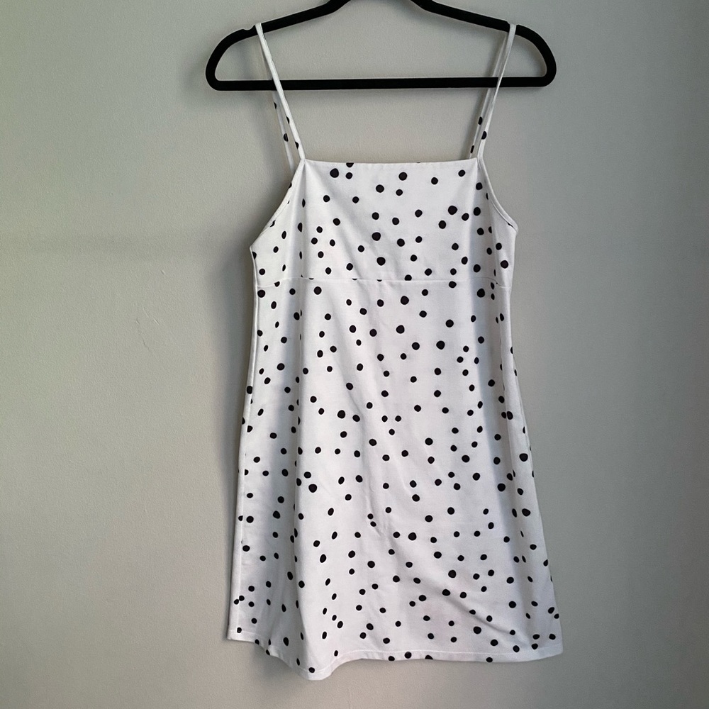 Zara Navy Blue Polka Dot Dress